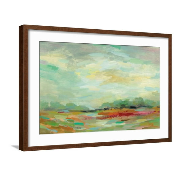 Art.com Sunrise Field Art Print by Silvia Vassileva, Brown Frame Wall Art, 29" x 21"