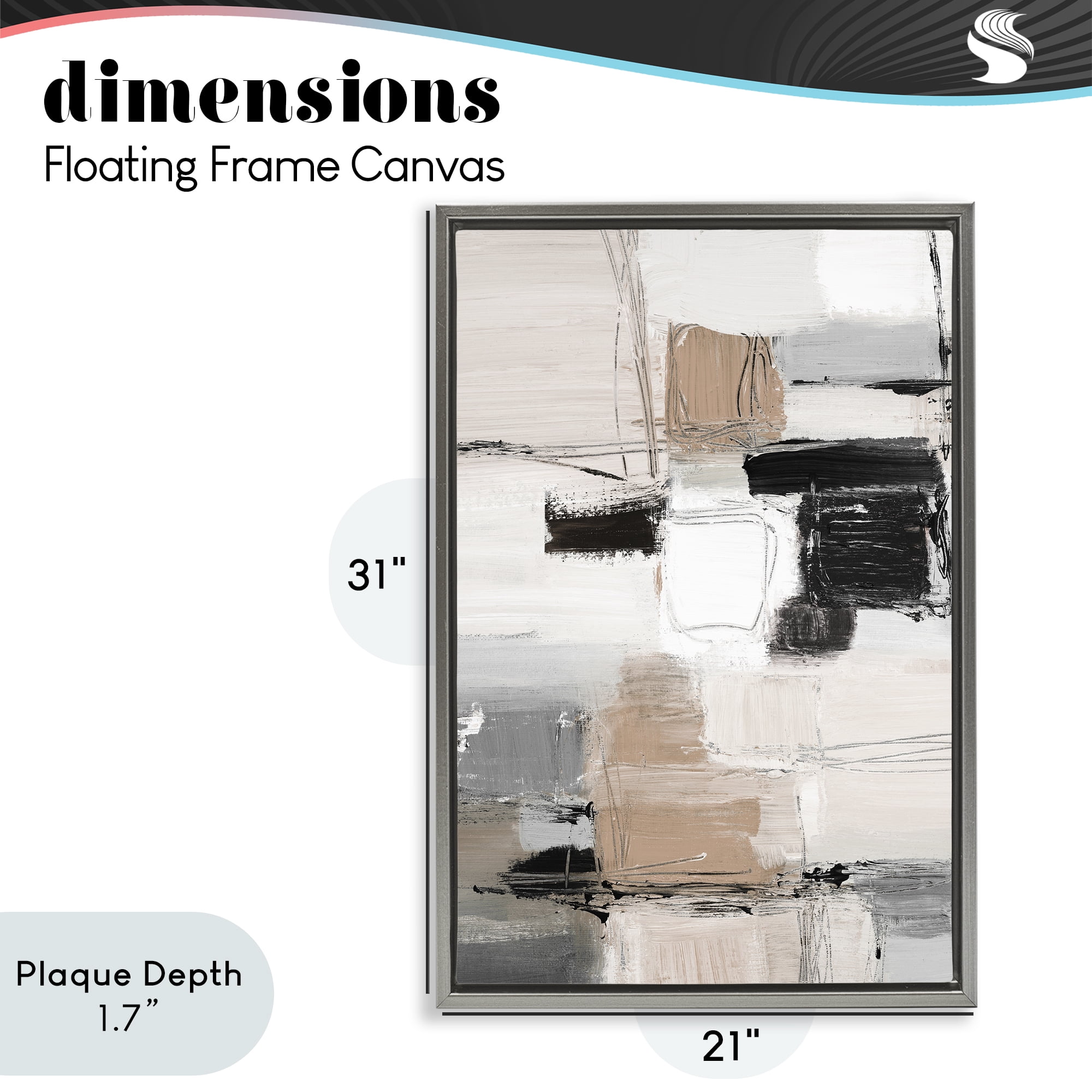 Stupell Industries Contemporary Neutral Variety Gray Framed Floater Canvas Wall Art, design by Lanie Loreth