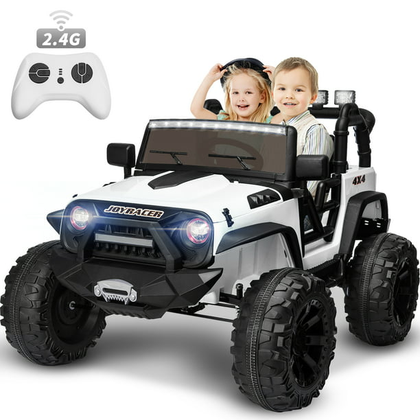 4WD Electric Kids Ride On Truck Car Motorized Vehicles w/ 2 Seaters Parent Remote Control, 4*200W Motor 9AH Battery Powered, Spring Suspension, Bluetooth Music for Girl Boy White - Walmart.com
