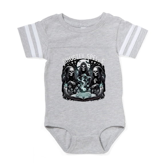 CafePress - Ghostly Spells - Cute Infant Baby Football Bodysuit