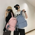 thumbnail image 4 of Mochila de nailon de verano plegable de color sólido, tendencia de moda urbana, mochila para parejas para hombres y mujeres, 4 of 5