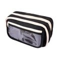 thumbnail image 4 of 4xEstuche Para Lápices Bolsa De Artículos De Tocador Estuche Para Lápices De Lona Con Cremallera Para Adolescentes Niños Mujeres Negro, 4 of 8