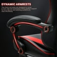 thumbnail image 6 of JONPONY Big and Tall Gaming Chair, Ergonomic Design, Gamer Chair PU Leather with Footrest and Lumbar Support, High Back Office Chair Support 8 Hours Long Sitting, Computer Chair,Black Red, 6 of 8