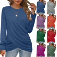thumbnail image 5 of Women Blouses Button down Blouse Women Tops Athletic plus Size T Shirt Long Sleeve Shirt Nylon Womens Chiffon Blouses Ladies Summer Long Sleeve Dressy Shirts Shirts Pack 5 AB 2XL, 5 of 6