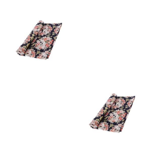 Wosthever 1 metro de tela de grulla bronceadora y floral para coser 59'' Peach Blossom Black flor de durazno negro 1 metro 2Conjunto
