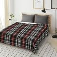 thumbnail image 5 of General Flannel Blanket 70x80in (Vertical Style) Plaid Red/Grey Black, 5 of 8