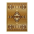 thumbnail image 2 of Emma + Oliver 5x7 Olefin Accent Rug with Southwestern Geometric Arrow Design in Brown, Black, Beige & Ivory and Natural Jute Backing, 2 of 7