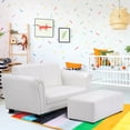 thumbnail image 2 of Kids Sofa Upholstered Lounge Children Couch Ottoman w/ Armrest, 2 of 10