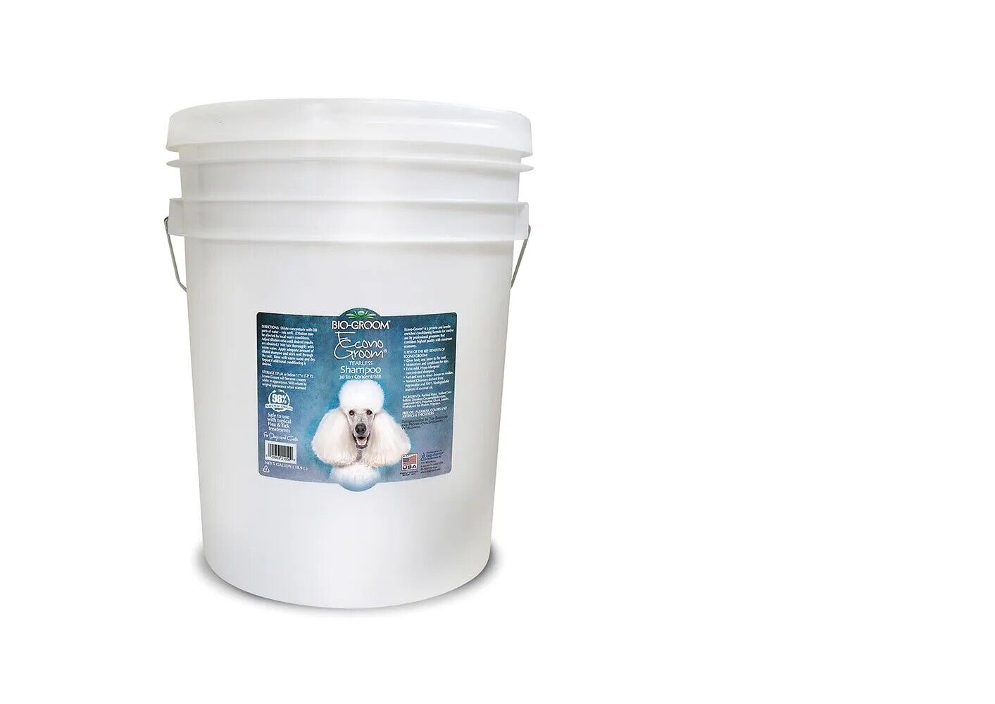 Econo Groom Super Concentrated Professional Dog Cat Gentle Tearless Pet Shampoo (5 GALLON