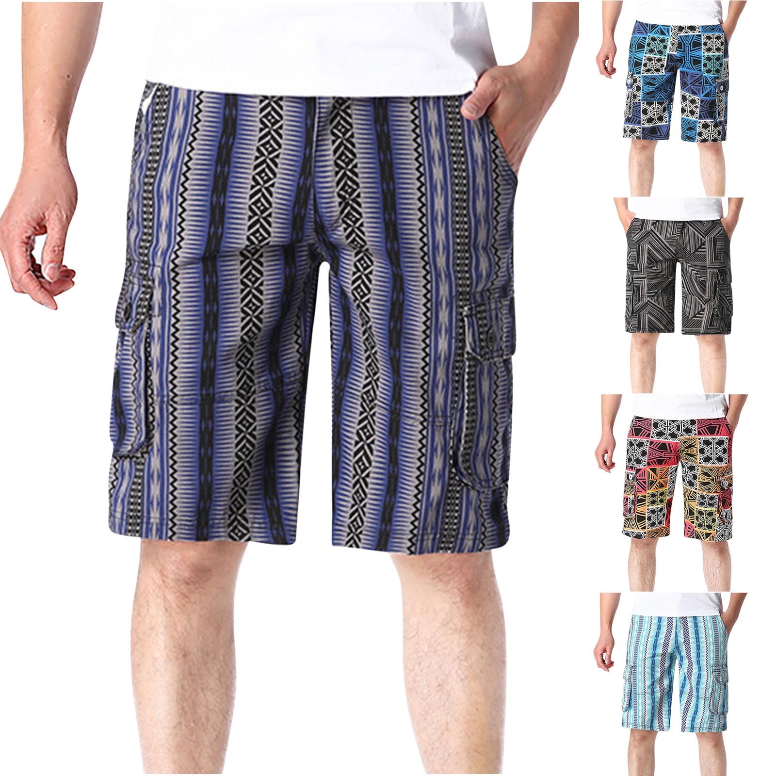 symoid Mens Shorts Cargo Big and Tall Summer Beach Plus Size with