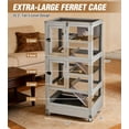thumbnail image 3 of Aivituvin Large Ferret Cage  5 Levels Chinchilla Cage with Wheels  Wooden Rat Cages Upgrade Metal Frame Guinea Pig House for Indoor Outdoor, 3 of 9