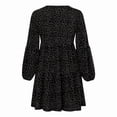 thumbnail image 5 of Katigan Womens Tunic Dress Long Sleeve V Neck Casual Loose Flowy Swing Shift Dresses Black Polka Dots XXXL, 5 of 8
