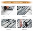 thumbnail image 6 of DEWOO Peel and Stick on Self Adhesive Backsplash Wall Marble Tiles Stickers 3D for Kitchen Bathroom,Grey (10-Sheet, 12"×12"), 6 of 8