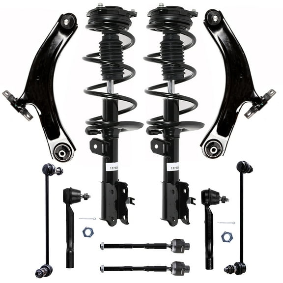 cciyu Struts Suspension Kit for Nissan Rogue 2008-2011 Includes Front Complete Struts Assembly Control Arm Stabilizer Bar Link Tie Rod End