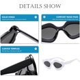 thumbnail image 4 of Trendy Irregular Cat Eye Sunglasses for Women Men Unique Flower Shape Design Retro Candy Colors Eyewear UV400, 4 of 5
