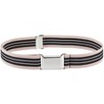 thumbnail image 1 of Kids Elastic Adjustable Strech Belt With Silver Square Buckle - Beige And Black Stripe, 1 of 1