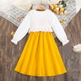 thumbnail image 4 of LNMQLPDBS Dresses Sets for Girls Halter Ruffle Flowy Dress & Layered Ruffle Long Sleeve Sun Protection Coat 2pcs Outfits Trendy Summer Clothes Set for Going Out and Family Photo Yellow 8-9 Years, 4 of 6