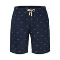 thumbnail image 1 of INSPIRE CHIC Men's Shorts Drawstring Waist Fish Pattern Beach Summer Board Shorts 32 Navy Blue, 1 of 7