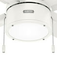 thumbnail image 2 of Hunter 52 inch Indoor Ceiling Fan with LED Light - White Ceiling Fan with Pull Chain, For Bedroom, Living Room, or Kitchen, Standard Mount, No Remote, 4 Blades - Beck 51744, Fresh White, 2 of 15