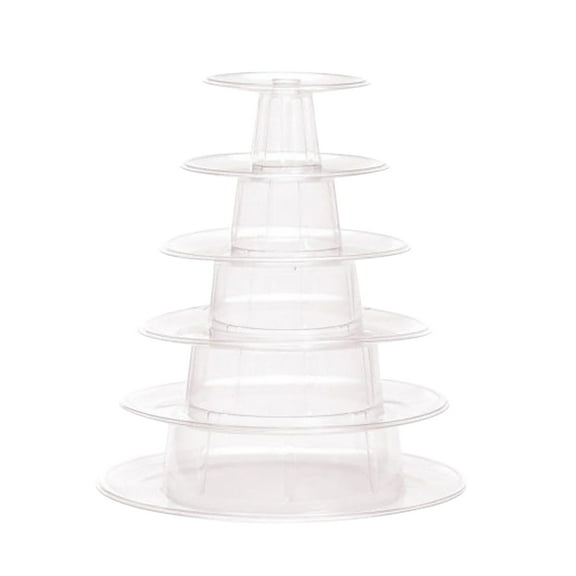 Yum Time Shelves,Stand Cake Round Tower Plastic Display Stand 6-Layer Cake Rack,Rack,1 6-Tier Round Plastic Cake Tower