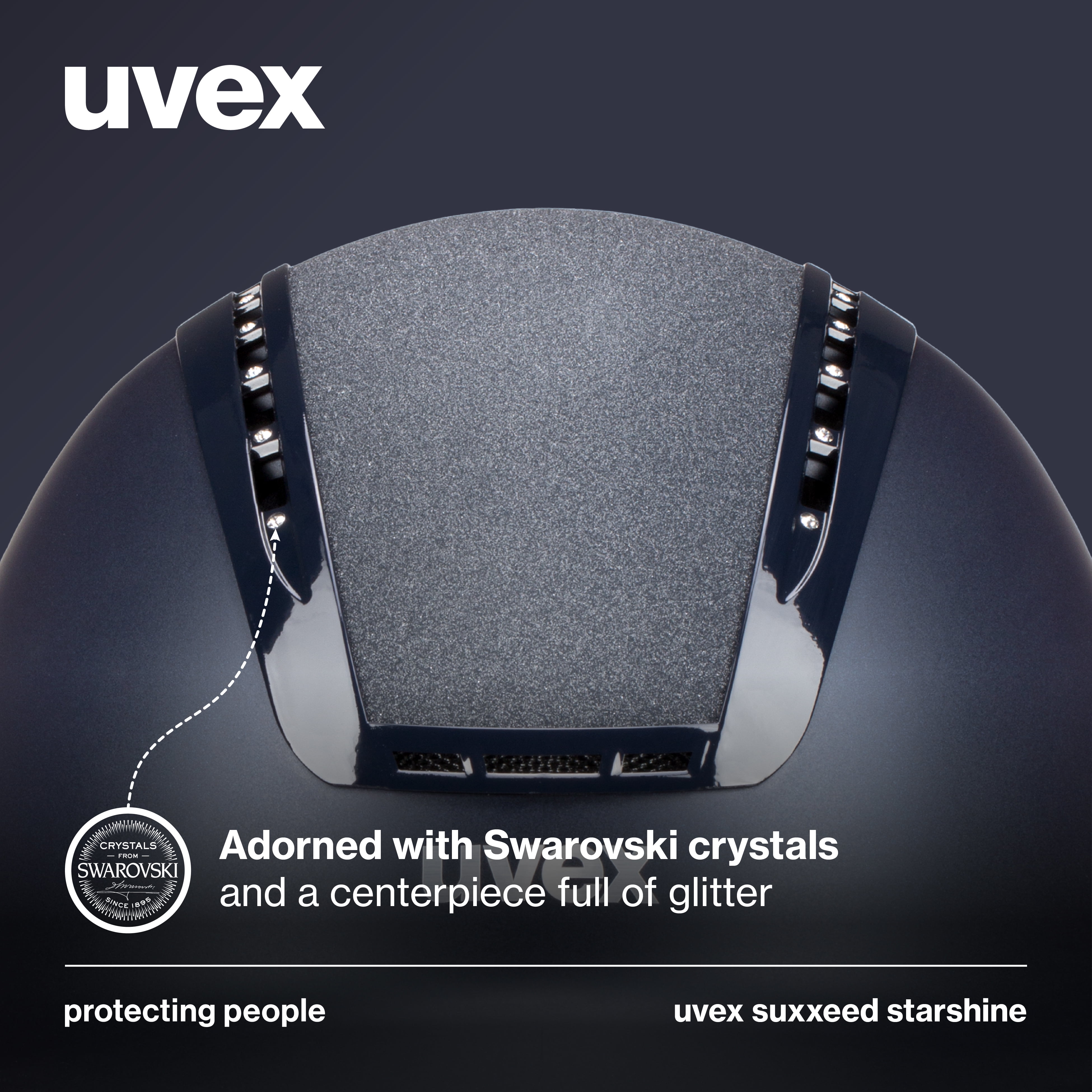 Uvex Suxxeed Starshine Equestrian Helmet with Swarovski Crystals