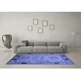 thumbnail image 3 of Ahgly Company Machine Washable Indoor Square Oriental Blue Industrial Area Rugs, 6' Square, 3 of 4
