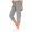 Grey, variant on Capri Cargo Pants for Women Spring Summer Casual Elastic Waist Relaxed Fit Straight Leg Capri Hiking Pants with Pockets