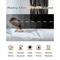thumbnail image 4 of Black Striped Blackout Curtains 90 Inch Length 2 Panels Set for Living Room Bedroom, Retro Wave Lines Texture Simple Privacy Window Treatment Thermal Insulated Black Out Drapes 52"x90", 4 of 8