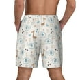 thumbnail image 2 of Lsque Mens Swim Trunks Elephants And Giraffes Pattern - Bathing Suit Compression Liner - Beach Swim Shorts Swimwear - (S-3XL) - Stretch Quick Dry -XX-Large, 2 of 9