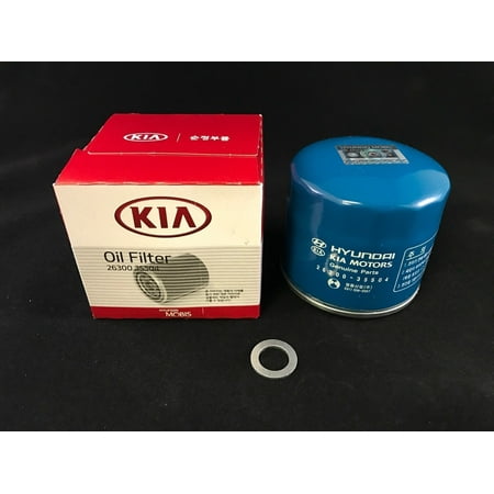 Oil Free Ship - OEM Hyundai Kia Mobis Engine Oil Filter and Gasket 26300-35504 Free Ship