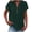 Army Green, variant on My Order Womens Cotton Linen Shirts Summer Trendy Short Sleeve V-Neck Blouses Tops Solid Color Blouse Button Down Gauze Tees Casual Clothes My Items