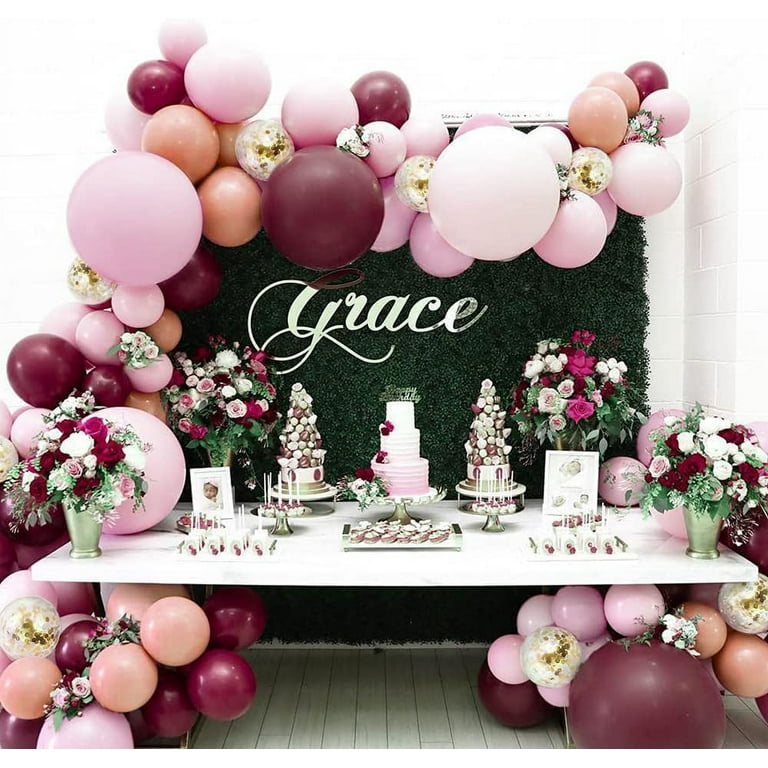 70pcs Burgundy Gray White Balloon Kit for Baby Shower Decorations –  Lasercutwraps Shop