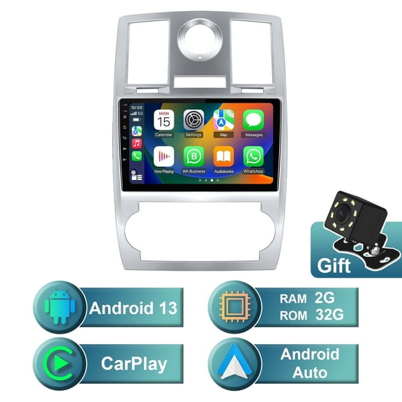 Android 13 Car radio for Jeep Chrysler 300C 2004-2011 Multimedia Stereo Wireless Carplay Android Auto Autoradio Navigation GPS WIFI Mirror link Camera FM BT 2 32G