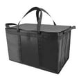 thumbnail image 3 of Bolsa aislada para entrega de alimentos, bolsa de compras para comestibles, entrega de comida para llevar, práctica bolsa comercial grande para Cateri negro, 3 of 8