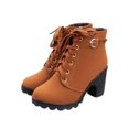 thumbnail image 2 of Ladies Chunky Heel Boots, Versatile Lace Up Style Great for Dating and Shopping Adventures, 2 of 5