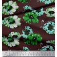 thumbnail image 2 of Soimoi Silk Fabric Flower Artistic Print Sewing Fabric Yard 42 Inch Wide, 2 of 3