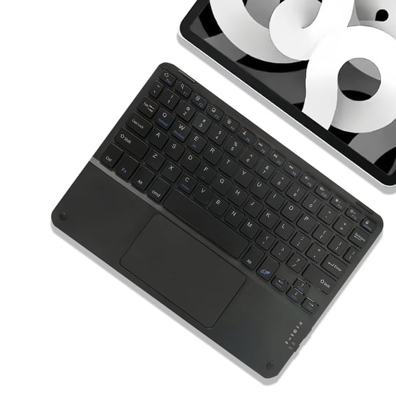 AKKHOO Rechargeable Wireless Bluetooth Keyboard with Touchpad, Ultra-Slim Quiet Portable Keyboard, Compatible with iOS, Android, Windows and Mac