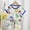 White C, variant on Abtuhar Kids 6 Months-6 Years Summer Outfits Print Short Sleeve Tops Elastic Waist Shorts