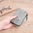 thumbnail image 1 of Kangaroo Wallet Men's RFID Blocking PU Leather Wallet with Zipper Multi Business Credit Card Holder Purse High Quality, 1 of 5