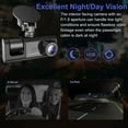 Dash Cam, 3 Channel Dash Cam, 1080P Dash Cam Front and Inside, HDR, GSensor, 24Hr Parking