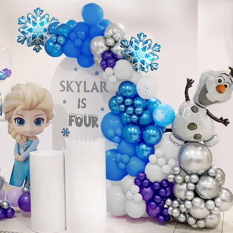 8PCS Frozen Foil Balloons for Girls Birthday Baby Shower Frozen Themed  Party Decorations