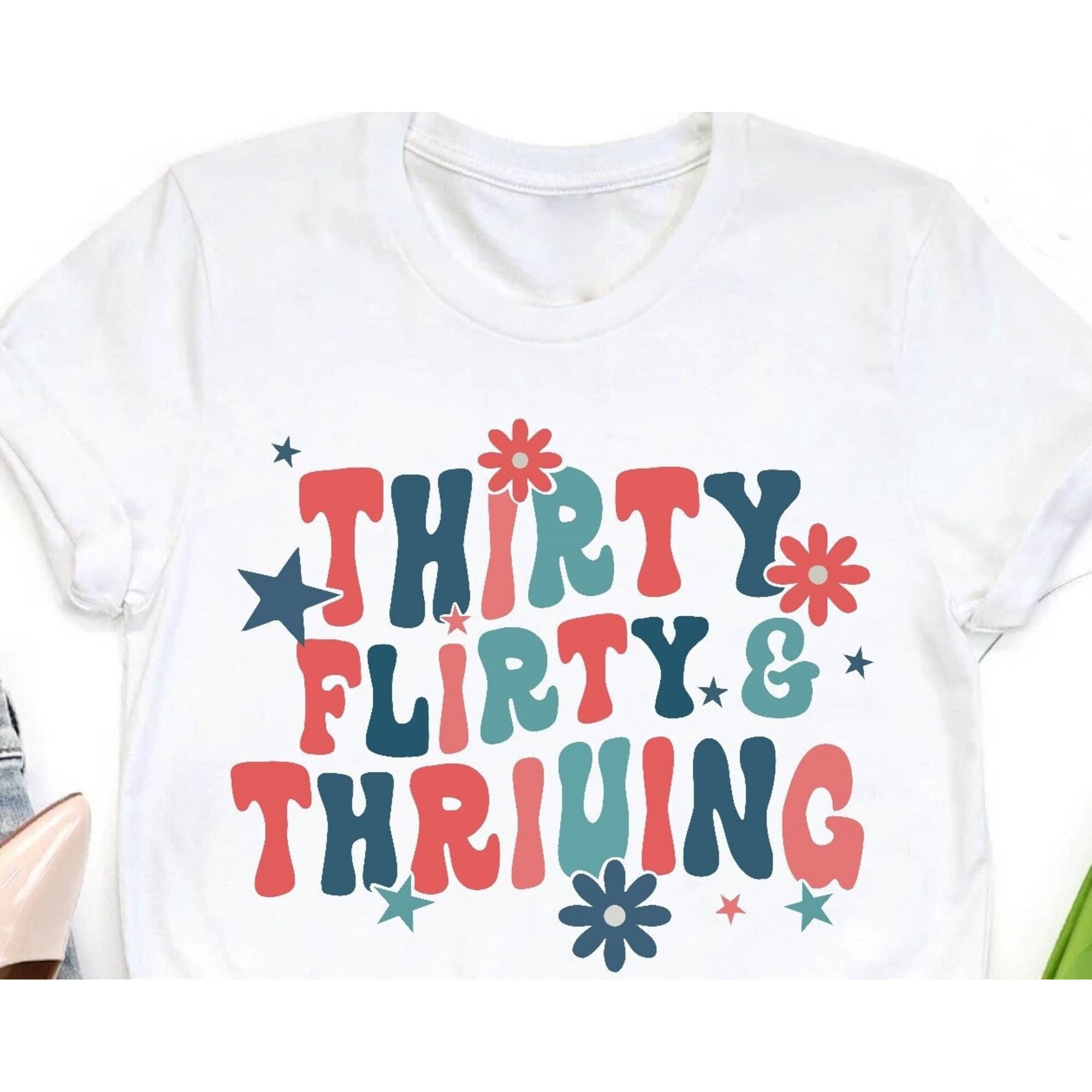 Funny 30th Birthday Shirt Thirty Flirty And Thriving Birthday Shirt 30th Birthday Gift Thi