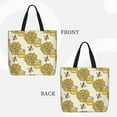 thumbnail image 3 of Vsdgher Cartoon Honey Pot Bee Sunflower print Tote Bag for Women Shoulder Bag with Zipper Large Shoulder Bag Handle Handbag Portable Washable for Travel, Work, 3 of 8