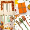thumbnail image 2 of 3 Rolls Maple Leaf Ribbons Fall Ribbons Thanksgiving Ribbons Craft Ribbons, 2 of 8