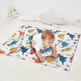 thumbnail image 2 of White Cartoon Dinosaurs Bones Pattern Blanket,Comfortable Soft Flannel Throw Blanket,All Season,Warm Lightweight Blankets for Sofa Bed Couch Living Room Chair,30"x40", 2 of 4