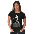 thumbnail image 5 of Funny Touch Down Baseball Swing Joke Womens Slim Fit Graphic Tee Brisco Brands S, 5 of 6
