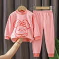 thumbnail image 2 of masbird Baby Toddler Kids Viscose from Bamboo Pajamas Set Pjs 2pcs 6-12 Months 12-24 Months 2t 3t 4t 5t 6t 7t 8t 9t Children(Pink,12-18 M), 2 of 4
