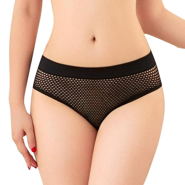 Ketyyh-chn99 Womens Underwear Cotton 2024 Soft Stretch Bikini Panties High  Cut Panties Black,One Size 