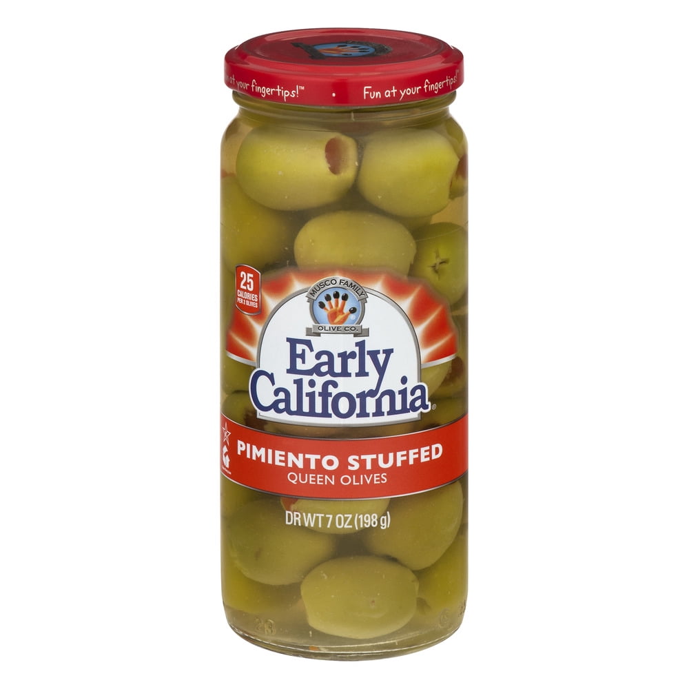Early California Pimento Stuffed Queen Olives, 7 oz by Musco Family Olive Co.