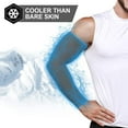 thumbnail image 2 of 1 Paire de Manchons de Bras Rafraîchissants UPF 50 Protection UV Compression de Cyclisme Manchons de Bras Protection Solaire Couvre-Tatouage contre le Froid, 2 of 4